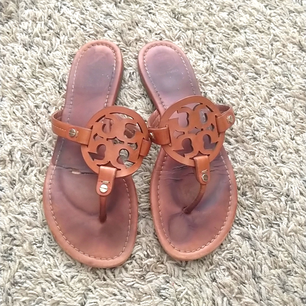 Tory Burch Tan Cut-Out Sandals